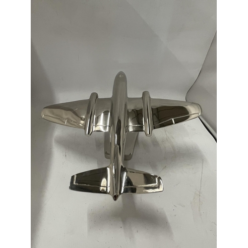 70 - A CHROME JET AEROPLANE MODEL