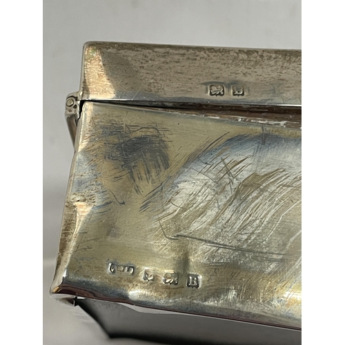 95 - A HALLMARKED BIRMINGHAM SILVER BOX ENGRAVED 9TH APRIL 1929 GROSS WEIGHT 362 GRAMS