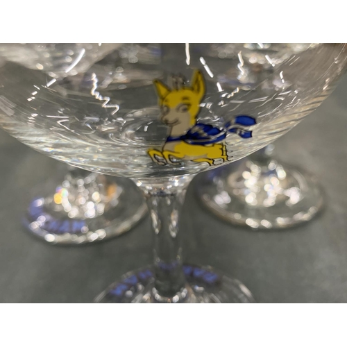 137 - SEVEN VINTAGE BABYCHAM GLASSES