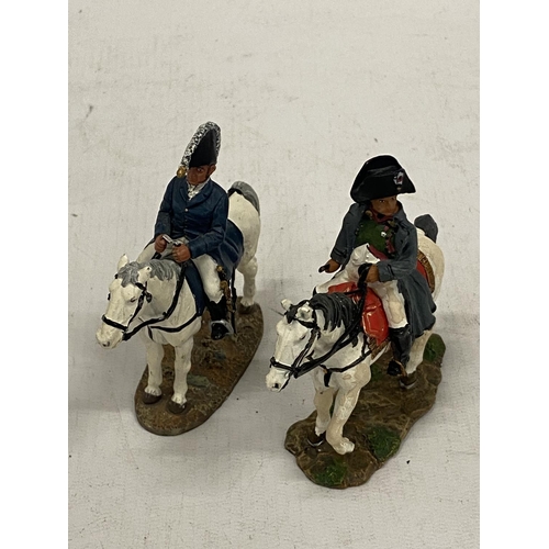 142 - TWO DEL PRADO FIGURES, NAPOLEON AT WAGRAM, 1809 AND WELLINGTON AT SALAMANCA, 1812