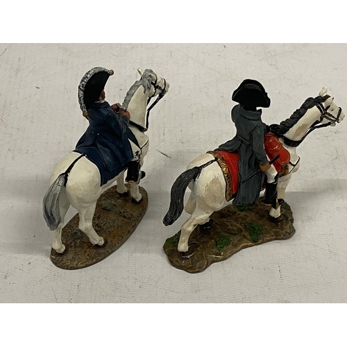 142 - TWO DEL PRADO FIGURES, NAPOLEON AT WAGRAM, 1809 AND WELLINGTON AT SALAMANCA, 1812