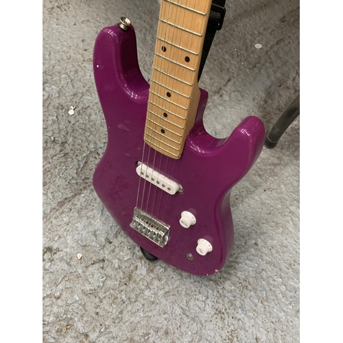 233 - A ROCKBURN PURPLE ELECTRIC GUITAR