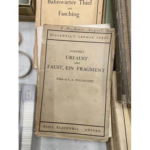 256 - THOMAS MANN MEISTER-ERZAH LUNGEN, 1945 BOOK, A WILHELM BRAUNE ALTHOCHDEUTSCHES LESEBUCH, 1921 BOOK, ... 