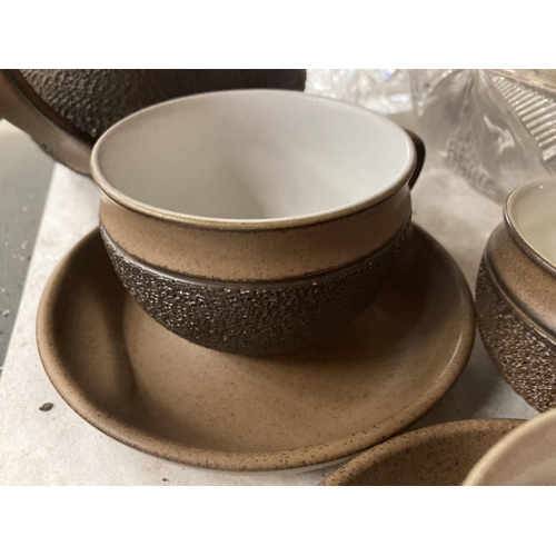 823 - A DENBY STONEWARE TEASET