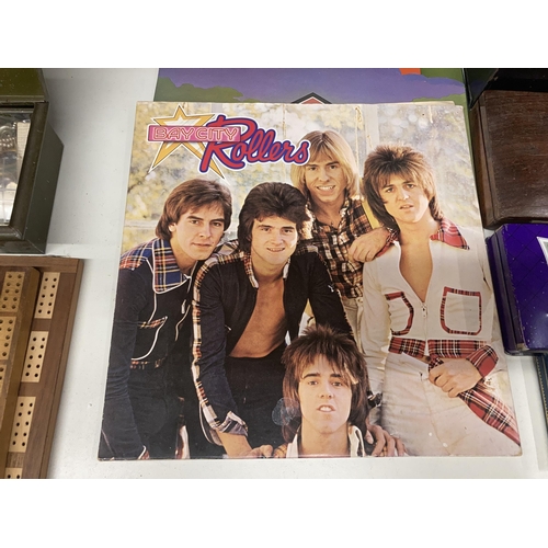 840 - A GROUP OF BAY CITY ROLLERS RECORDS TO INCLUDE SIGNED EXAMPLE