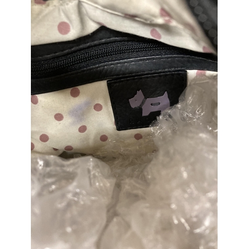 854 - A BLACK RADLEY HANDBAG WITH DUST JACKET