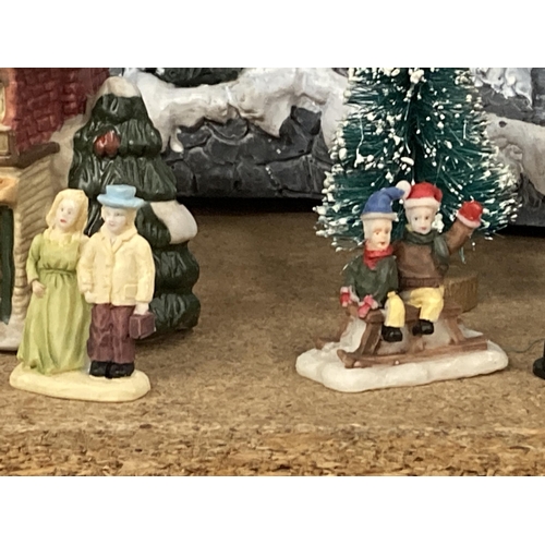 857 - A MIXED GROUP OF CHRISTMAS RELATED ORNAMENTS ETC