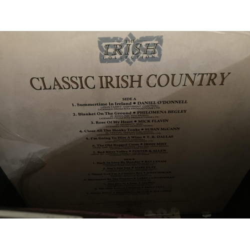 858 - AN LP RECORD CASE OF ASSORTED RECORDS, ABBA ETC