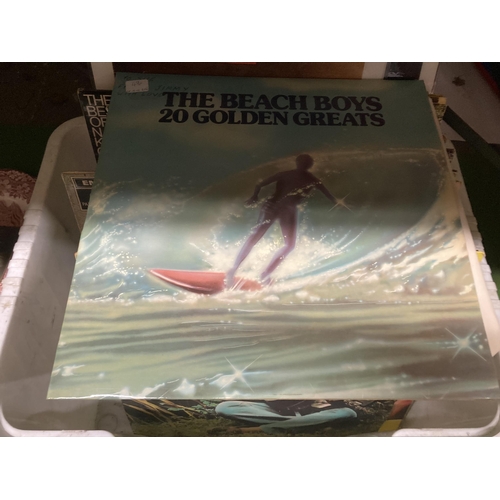 860 - A BOX OF VINTAGE LP RECORDS, THE BEACH BOYS , DON MCLCEAN ETC