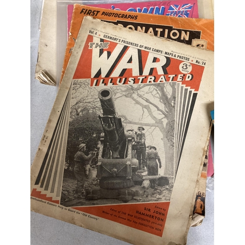 885 - A QUANTITY OF VINTAGE MAGAZINES TO INCLUDE L'ILLUSTRATION, CORONATION DAY 1937 FIRST PHOTOGRAPHS, TH... 