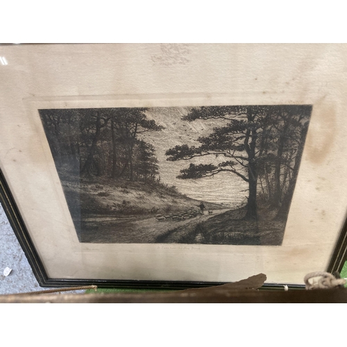 889 - A MIXED LOT OF VINTAGE ENGRAVINGS AND PRINTS TO INCLUDE JOHN BAILEY, GILT FRAMED EXAMPLE ETC