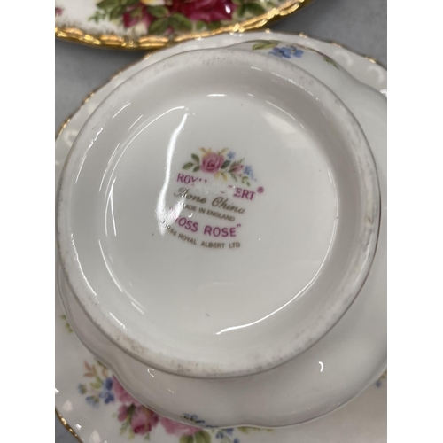 279 - A QUANTITY OF VINTAGE CHINA CUPS AND SAUCERS TO INCLUDE AN ANTIQUE COPELAND SPODE SIDE PLATE NO 3886... 