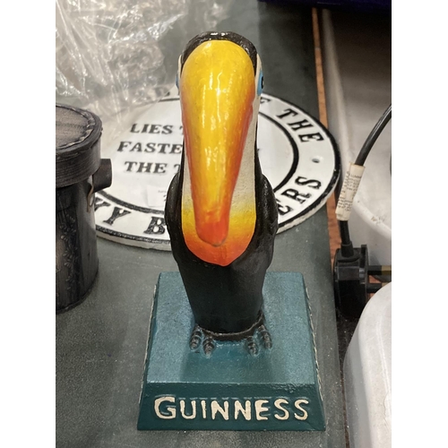 286 - A CAST GUINNESS TOUCAN HEIGHT 20CM