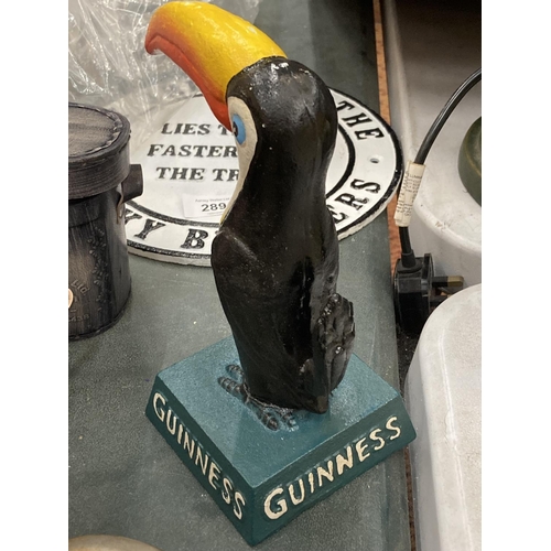 286 - A CAST GUINNESS TOUCAN HEIGHT 20CM