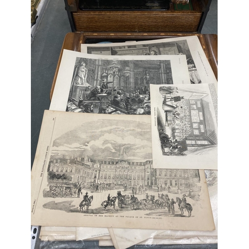 300 - A COLLECTION OF VICTORIAN BLACK AND WHITE ENGRAVINGS