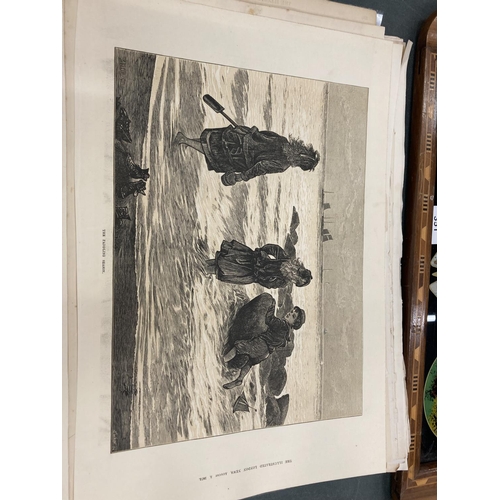 300 - A COLLECTION OF VICTORIAN BLACK AND WHITE ENGRAVINGS