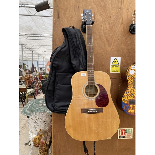 1771 - A COUNTRYMAN ACOUSTIC GUITAR WITH CARRY CASE