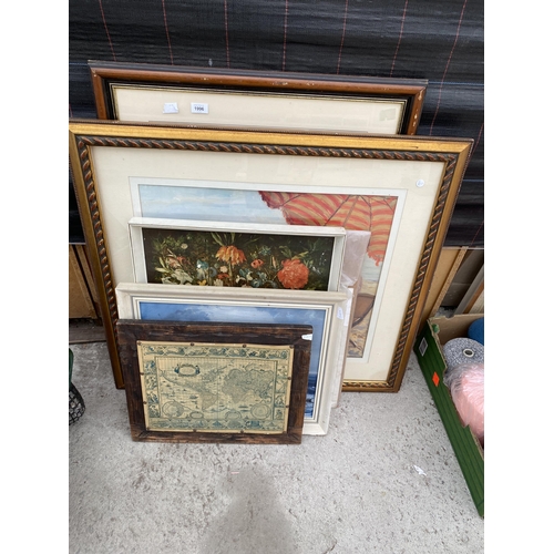 1996 - AN ASSORTMENT OF FRAMED PRINTS AND PICTURES