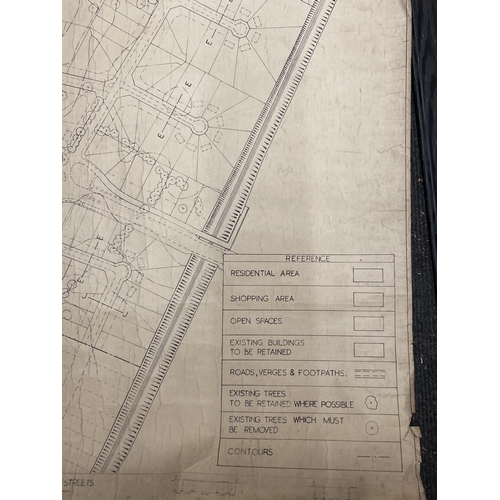 304 - TWO OLD DEVELOPMENT PLANS RELATING TO TYTHERINGTON PARK MACCLESFIELD CHESHIRE BOTH NUMBERED 2A