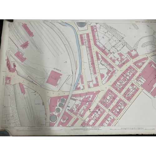 306 - FOUR OLD ORDNANCE SURVEY MAPS OF MACCLESFIELD ONE AN EDITION OF 1909 MACCLESFIELD UNION, MACCLESFIEL... 