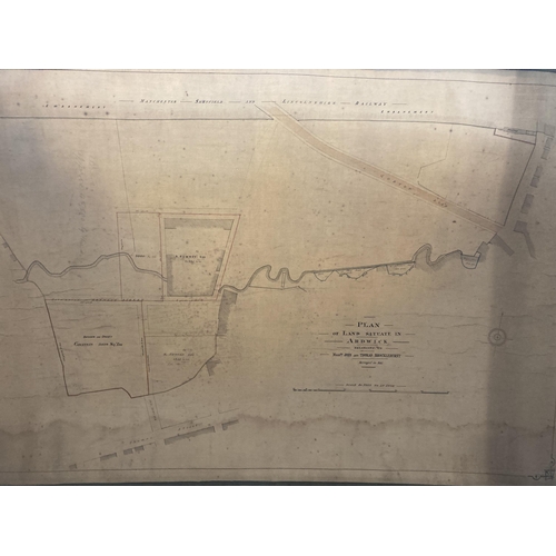 307 - THREE VINTAGE 1882 PLANS OF LAND SITUATE IN ARWICK BELONGING TO W J BROCKLEHURST ESQ AND MESSRS JOHN... 