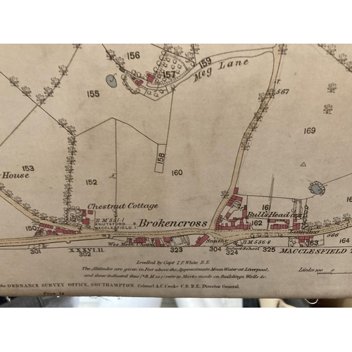 309 - AN ANTIQUARIAN MAP OF CHESHIRE (EASTERN DIVISION) GAWSWORTH AND PRESTBURY PARISHES TOGETHER WITH A S... 