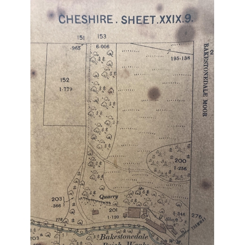 309 - AN ANTIQUARIAN MAP OF CHESHIRE (EASTERN DIVISION) GAWSWORTH AND PRESTBURY PARISHES TOGETHER WITH A S... 