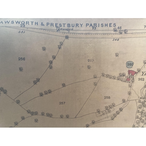 309 - AN ANTIQUARIAN MAP OF CHESHIRE (EASTERN DIVISION) GAWSWORTH AND PRESTBURY PARISHES TOGETHER WITH A S... 