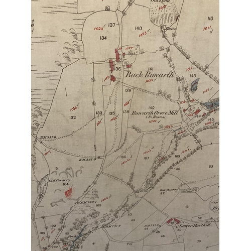 310 - TWO OLD ORDNANCE SURVEY MAP OF GLOSSOP PARISH DERBYSHIRE (NORTHERN DIVISION) PUBLISHED IN 1880