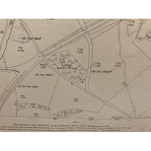 311 - A SECOND EDITION ORDNANCE SURVEY MAP OF STAFFORDSHIRE 1899 TOGETHER WITH TWO SMALLER LEEK DIVISION M... 