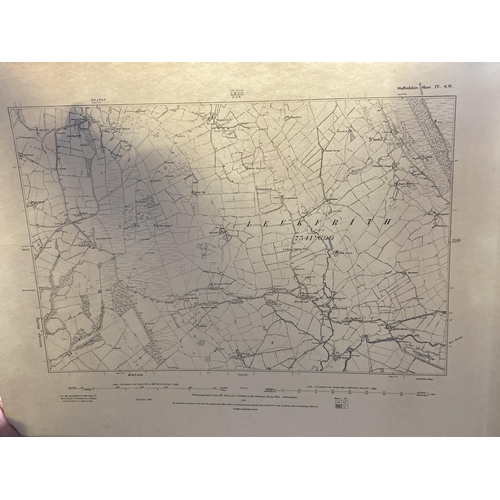 311 - A SECOND EDITION ORDNANCE SURVEY MAP OF STAFFORDSHIRE 1899 TOGETHER WITH TWO SMALLER LEEK DIVISION M... 