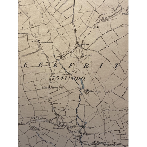 311 - A SECOND EDITION ORDNANCE SURVEY MAP OF STAFFORDSHIRE 1899 TOGETHER WITH TWO SMALLER LEEK DIVISION M... 