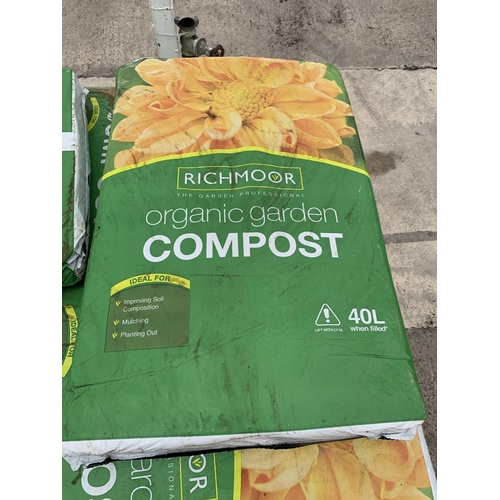 69 - FIVE BAGS OF 40 LITRES RICHMOOR ORGANIC COMPOST NO VAT