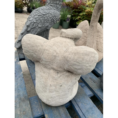 78 - A CONCRETE GARDEN ORNAMENT IN THE FORM OF AN ELEPHANT NO VAT