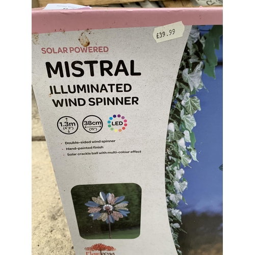 84 - AN AS NEW AND BOXED MISTRAL ILLUMINATED WIND SPINNER NO VAT