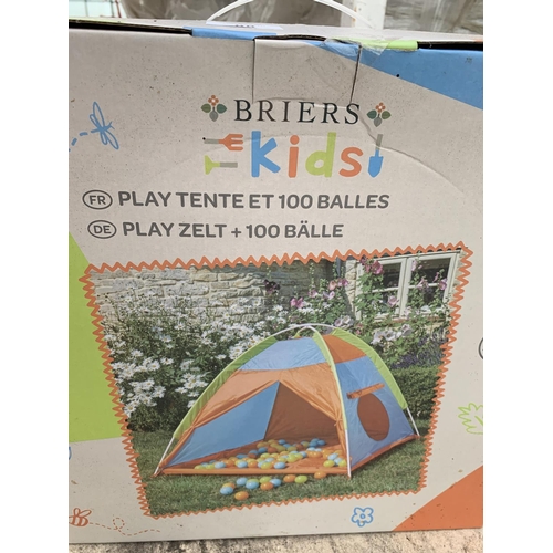 88 - AN AS NEW AND BOXED PLAY TENT WITH 100 BALLS NO VAT