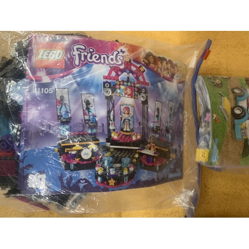 382 - THREE LEGO FRIENDS SETS WITH INSTRUCTIONS, 41047, 41105, AND 41086