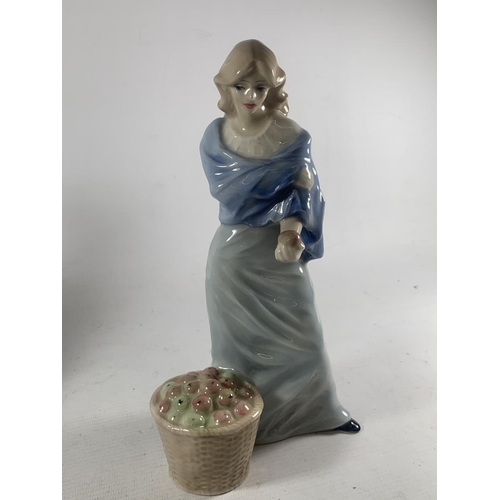 707 - TWO ROYAL DOULTONFIGURES TO INCLUDE REFELCTIONS HARVEST TIME AND ADRIENNE