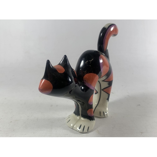 741 - A LORNA BAILEY CAT HANDPAINTED AND  SIGNED TO THE BASE