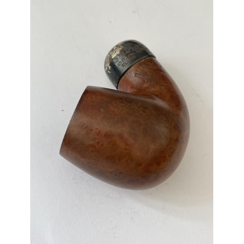 166 - A PETERSONS SYSTEM PREMIER 317 PIPE BASE DUBLIN WITH STERLING SILVER COLLAR