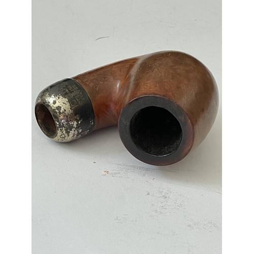 166 - A PETERSONS SYSTEM PREMIER 317 PIPE BASE DUBLIN WITH STERLING SILVER COLLAR