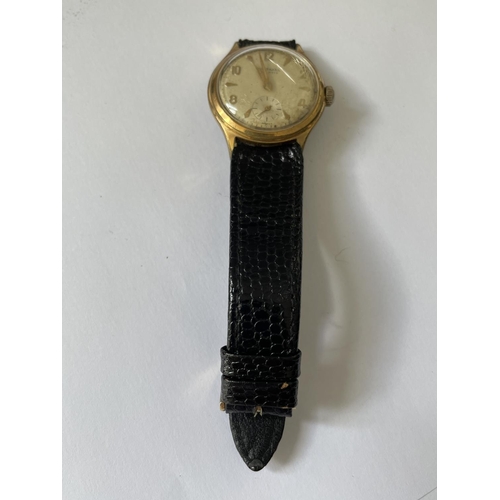 A 1960 S JUNGHANS 16 JEWEL WRIST WATCH WITH SUB DIAL AND BLACK