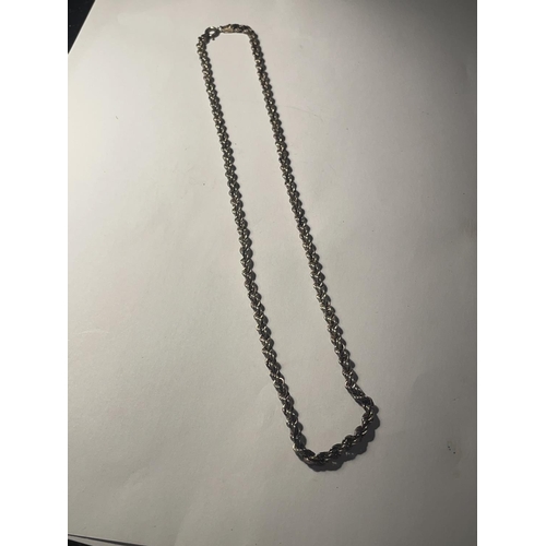 638A - A SILVER ROPE NECKLACE LENGTH 20 INCHES