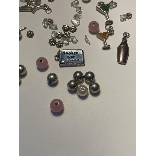 643 - VARIOUS COCKTAIL RELATED CHARMS AND BEADS