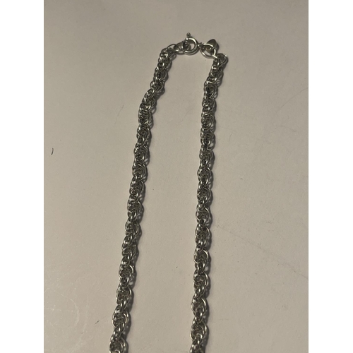 643A - A SILVER ROPE CHAIN NECKLACE LENGTH 20 INCHES