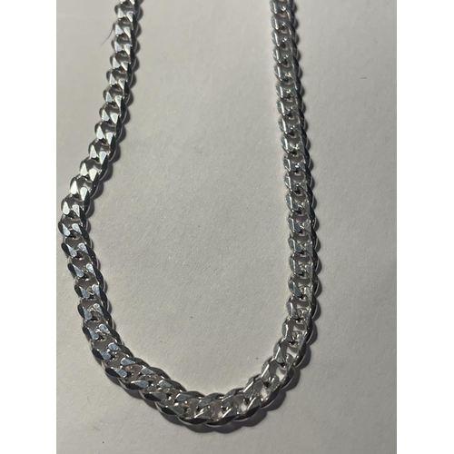 644A - A SILVER FLAT LINK NECKLACE LENGTH 20 INCHES