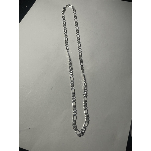 646A - A SILVER FIGARO NECKLACE