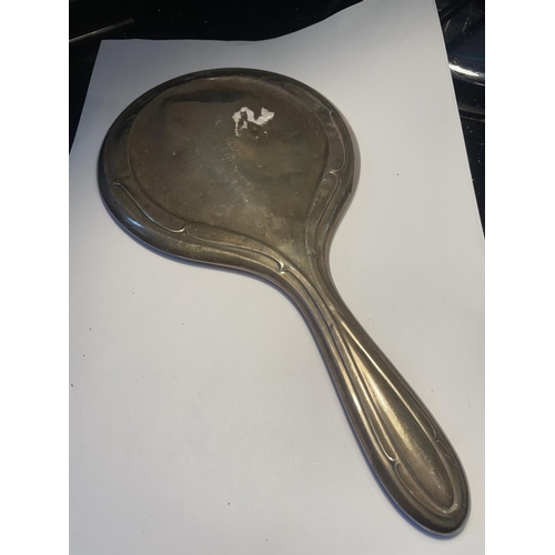 652 - A HALLMARKED BIRMINGHAM SILVER HAND HELD MIRROR BACK (NO MIRROR) GROSS WEIGHT 142.6 GRAMS