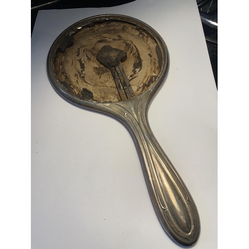 652 - A HALLMARKED BIRMINGHAM SILVER HAND HELD MIRROR BACK (NO MIRROR) GROSS WEIGHT 142.6 GRAMS