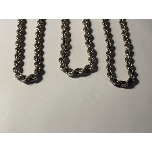 690 - THREE ROPE CHAIN BRACELETS